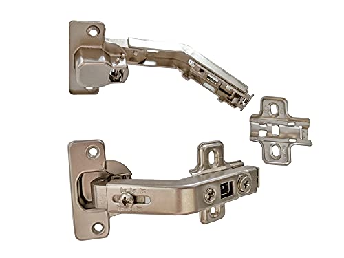 Lazy Susan Cabinet Hinges 2 Pack, 135° Corner Cabinet Door Hinges for Folding Doors, Stainless Steel Kitchen Cabinet Hardware (Non Soft Close) - size: 135 degrees