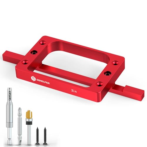 3" Fixed Size Door Hinge Jig for Door and Jamb, Aluminum Alloy - size: 3 in