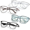 SQIMZAR Safety Glasses Goggles For Women Nurses Protective Eyewear,Anti Fog Safety Goggles - color: Black+clear+leopard+new Blue