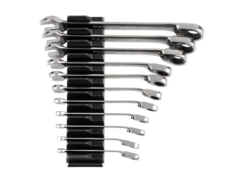 TEKTON Reversible Ratcheting Combination Wrench Set, 11-Piece | WRC94300 - size: 11-Piece (1/4-3/4 in.), style: Modular Wrench Organizer