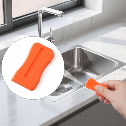 4 Pieces Silicone Caulking Tools Compatible with Sealant Grout Finishing Sealing Orange Caulk Tool Kit Caulking Finishing Tools