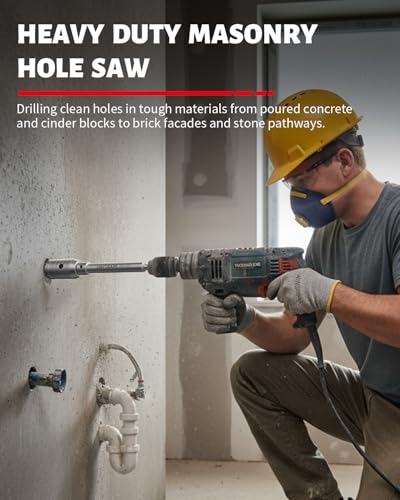 DAYDOOR 1-3/16" (30mm) Concrete Hole Saw with SDS Plus Shank - size: 1-3/16''