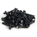 Henne Bery 3/4" Long 6-32 Thread, Oval Head Milled Slot Replacement Wall Plate Screws, 50 Pack, Black - color: Black, size: 3/4",50 Pack