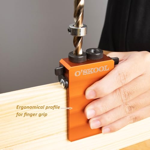 O'SKOOL 3/8" Self-Centering Dowel Jig Kit with Cobalt M-35 Drill Bit - style: Solid Aluminum Dowel Jig Kit