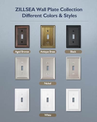 Switch Plates Outlet Covers, 1-Pack Metal Wall Plate, Aged Bronze - color: Aged Bronze, size: 1 Toggle/1 Blank 1PK