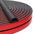 26 Feet Weather Stripping Door Seal Self Adhesive EPDM Foam Rubber Seal Strip D-Shaped Door Weather Stripping for Door and Window, RV, Boat, Auto, Truck, Marine, W:0.75"; H:0.375"
