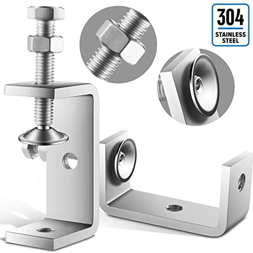 10 Pcs 304 Stainless Steel C Clamp Mini Tiger Clamp 1Inch Heavy Duty Metal U Clamps with Stable Wide Jaw Opening for Mounting Metal Working Woodworking(10 Pcs, 2 9/16 Inch) - size: 2 9/16 Inch