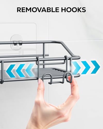 Nieifi Shower Caddy Adhesive, Shower Shelves, Shampoo Holder for Bathroom - color: Grey, size: 2 Pack