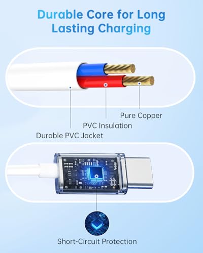 littlelucky 6mm Magnetic and 2.5mm DC Replacement Cable Set with A-Adapter - color: White-Set-6mm