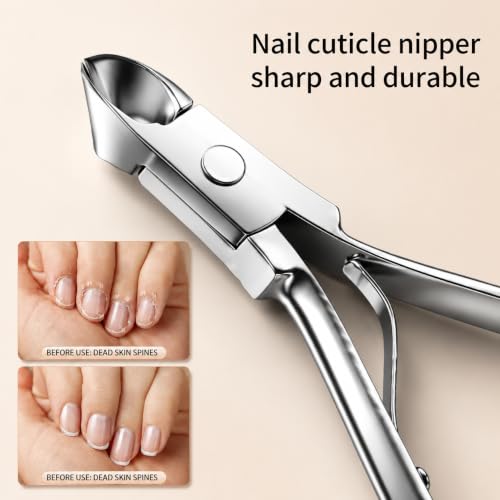 Manicure Set, Stainless Steel Nail Clipper Set with Luxurious Travel Case - color: Silver and Black