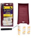 Bates- Paint Tray Set, Paint Roller Kit, 5 pcs, 4 Inch Roller Kit, Small Roller Brush for House Painting Supplies - style: Polyester 4", 5 pcs