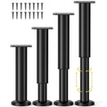 Wlrrcwdttc 4 Pcs Adjustable Bed Center Support Legs 7.08-12.2 inch for Bed Frame/Bed Center Slat, Metal Adjustable Furniture Legs for Bed/Cabinet/Sofa/Dresser/Couch/Table, Heavy Bed Legs Replacement - size: 7.08-12.2 inch (4pcs)