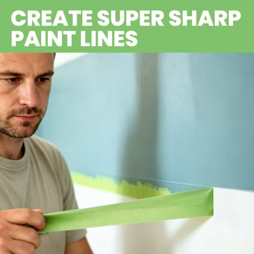 TAPEBEAR Green Washi Painters Tape 21-Days Clean Removal 0.7" x 60Yards - color: Green, size: 0.7" x 60Yard