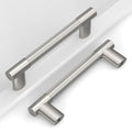 Brushed Nickel Knurled Cabinet Handles Kitchen Pulls 3.75 Inch 10 Pack - color: Brush Satin Nickel, size: 3.75" Hole Center