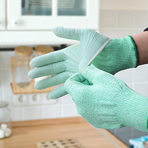 Evridwear Cut Resistant Gloves Food Grade Level 5 Kitchen Safety Protection (Small, Green) - color: Green, size: Small (Pack of 1)