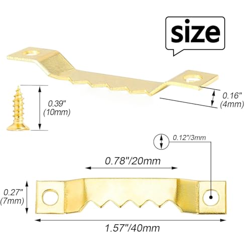 251 Pcs Picture Hanging Kit Gold Heavy Duty Picture Hangers Hardware - color: Gold