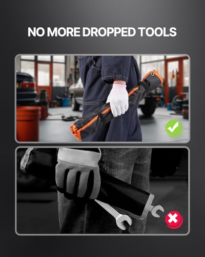 VEVOR 25-Piece Metric Combination Wrench Set, 6-32mm, Open End, Carbon Steel, with Roll-up Pouch, Ideal for Household, Garage, Workshop, Auto Repairs - size: 25PCS (Metric), style: Regular