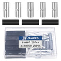 8 AWG Non Insulated Butt Connectors Crimps 8AWG with 8 * 40mm Heat Shrink Tube Pure Copper Wire Uninsulated Crimp Connector Splice for 8 Gauge Wiring (Pack of 40pcs) - style: 8 AWG