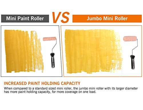 ROLLINGDOG 4 Inch Jumbo Mini Paint Roller Covers - color: microfiber roller covers(Pack of 10)