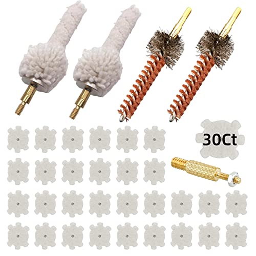 Chamber Cleaning Tool Kits - Chamber Brush x2, Cotton Mop x2 and Star Chamber Cleaning Pads x30 - style: .308Cal/7.62mm