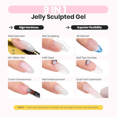 Beetles Hard Gel, Ivory Veil 1 oz 9 in 1 Jelly White Builder Nails Gel - color: Ivory Veil Jelly White 30 g