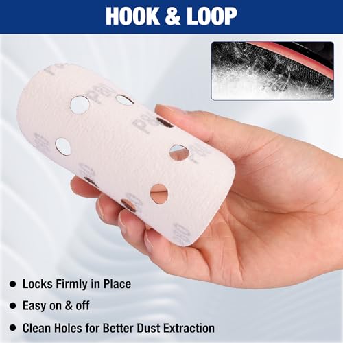 WORKPRO Sanding Discs Set, 5-Inch 8-Hole Hook and Loop, 50 Pack - style: 50PCS 5 Inch Assort Grit