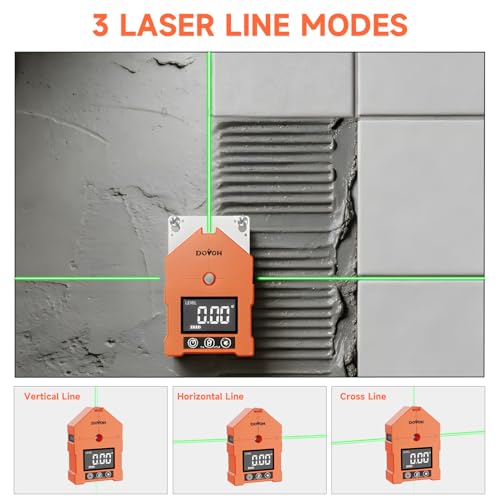 DOVOH 3-in-1 Digital Angle Finder with Laser, Digital Angle Gauge, WG-3L