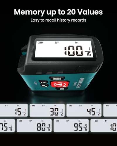 MILESEEY DT20 Digital Laser Tape Measure - color: Blue -Large Font