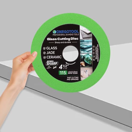 4-1/2x7/8 inch Tile Cutter Glass Cutting Disc for Angle Grinder Glass Ceramic Diamond Cutting Blade Disc for Grinding Jade, Crystal, Wine Bottles. (3PCS) - size: 4-1/2"