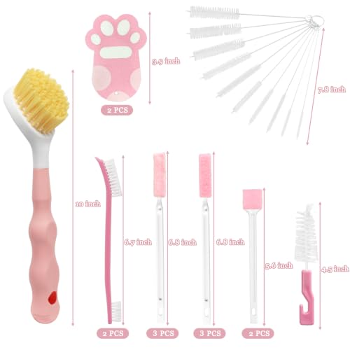 Pet Water Fountain Cleaning Kit, Multi Size Pet Water Fountain Cleaner Brush Set, Cat Dog Fountain Pump Tube Pipe Cleaner Brushes