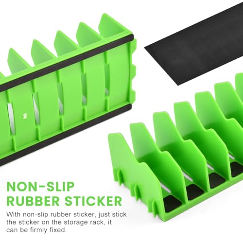 Pliers Organizer 2‑Pack, Expandable 20‑Slot Tool Rack - color: green