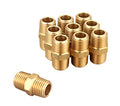 1/4 Inch NPT x 1/4 Inch NPT Male Thread Hex Nipples - size: 1/4" x 1/4" NPT Male, style: 10 Piece