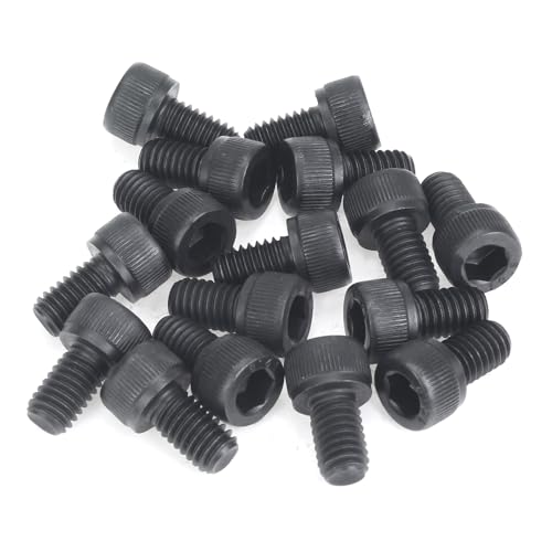 35 Pieces M6 x 10mm Socket Head Cap Screws, Thread Pitch 1.0mm, Sutemribor M6 Black Screws, 12.9 Grade Alloy Steel, Black Oxide Finish, Fully Threaded - size: M6 x 10mm, style: Socket Head