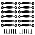 Septe Rustic Door Handles,Pull Handles for cabinets and Drawers,Black 3 Inch Length,with Screws,12Pcs - size: 3 Inch