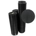 Rubber-Cal Fine Rib Corrugated Rubber Floor Mat - 1/8" x 4 ft x 2.5 ft Black - size: 30"L x 48"W x 0.1"Th