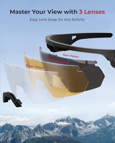 ONNAIS Safety Glasses ANSI Z87.1+ with Earplugs NRR 32dB - color: Black