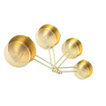 4pcs Stainless Steel Measuring Cups Set, Gold - color: gold-4pcs