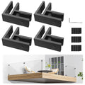4 Pack Corner Railing Glass to Glass Clamps, Double Side Glass Clip - size: 4 Pack, style: 90 Degree