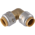 SharkBite Max 1/2 x 1/2 in PTC 90-Degree Elbow, Push-to-Connect Brass Plumbing Fitting, UR248A - size: 1/2 in.