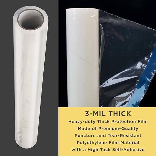 Dura-Gold Carpet Protection Film, 36-inch x 100-foot Roll, Clear Plastic - size: 36-inch-x-100-feet