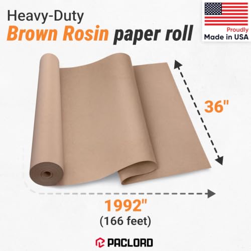 Floor Protection Natural Brown Rosin Paper 36" x 166 ft, USA-Made - style: 498 sq ft (36" x 166' Roll)