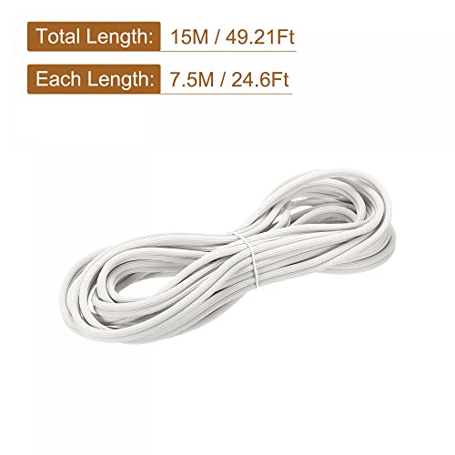 uxcell Screen Spline, 15M/49.21Ft Silicone Sealing Strip Window Screen Retainer, 6mm OD White - size: 6mm x 15M