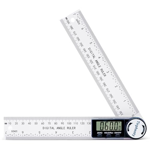 Digital Angle Finder Protractor, 7-Inch (200mm) Measuring Tool | 3rd Generation Quick Display, Angle Gauge Ruler, Professional Measuring Tool, Woodworking, Carpentry, and Construction