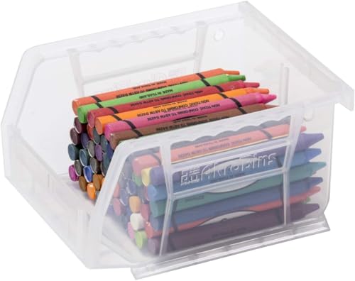 Akro-Mils 30210 AkroBins Plastic Storage Bins, 5"x4"x3", Clear, 6-Pack - color: Clear, size: 6 Pack