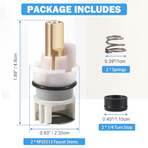 RP25513 Faucet Stem Assembly Kit Compatible with Delta 2-Handle Faucets - style: RP25513