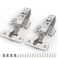 Chibery 4 Pack 3/4" Full Overlay Soft Close Concealed Hinge for Face Frame ＆ Frameless Door, 3D Adjustment, Clip-on Plate, Slow Self Closing Hidden Satin Nickel, 105° Stainless Steel Hinges, 5/8" - size: Full Overlay