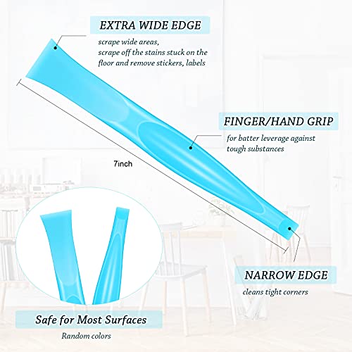 Honoson 6 Pcs Non-scratch Plastic Scraper Cleaning Tool, Blue Color - color: Blue Color