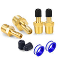 4PCS 1/4" NPT Tank Valve Anti-Corrosion Brass Schrader Valve with Standard Valve Core with 1/4'' NPT Male,Using with Air Compressor Tanks with Sealing Caps - size: 4PCS 1/4" NPT Tank Valve