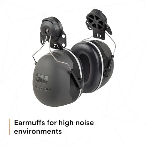 3M PELTOR Ear Muff Hearing Protection, X5 Series, Noise Protection NRR 21 dB, Construction, Manufacturing, Automotive - size: One Size Fits Most, style: Cap Style Hard Hat Attached