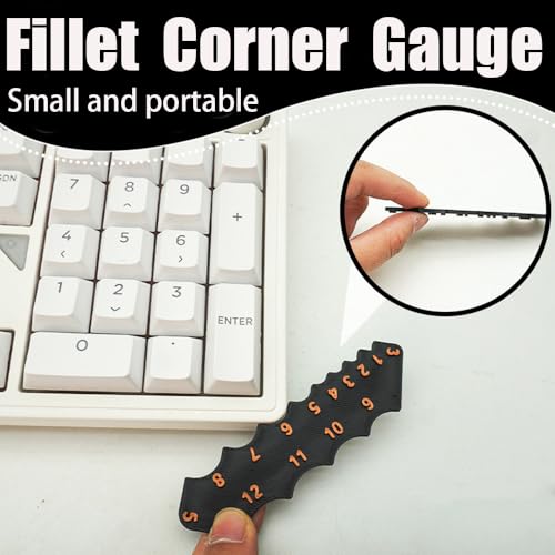 Radius Gauge,Fillet Gauge,Radius Finder,Contour Measuring Tool,Radius Gauges Tool Set,Round Corner Measuring Tools,2 Pieces. Black